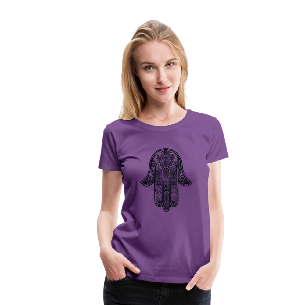 Hand of Fatimah Women’s Premium T-Shirt - purple