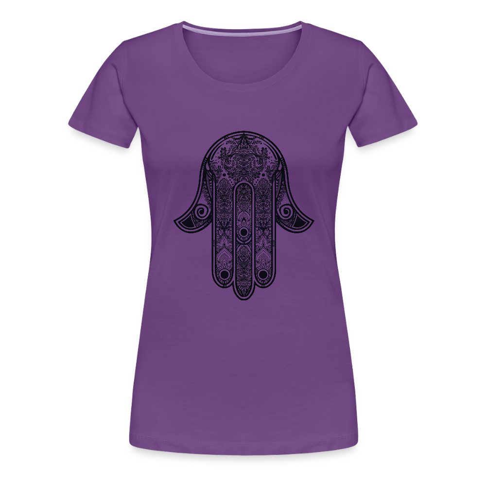 Hand of Fatimah Women’s Premium T-Shirt - purple