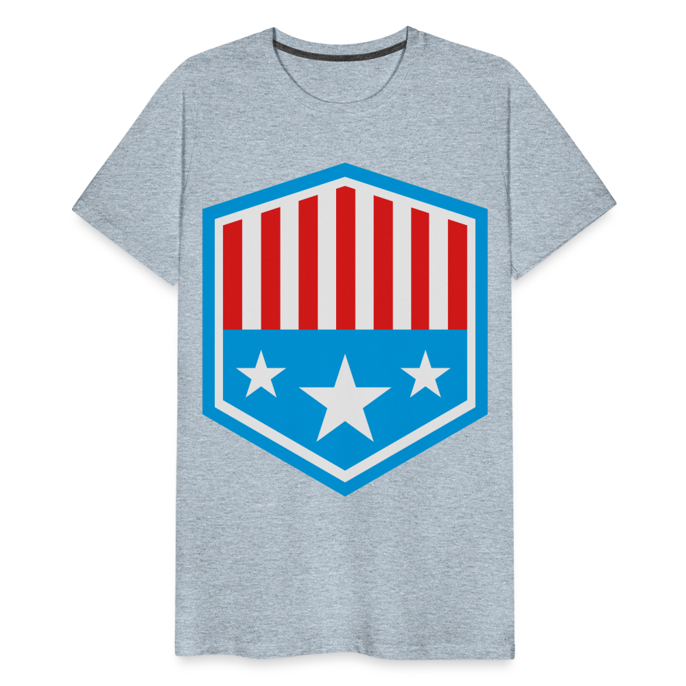 Men's Patriot Tee - heather ice blue
