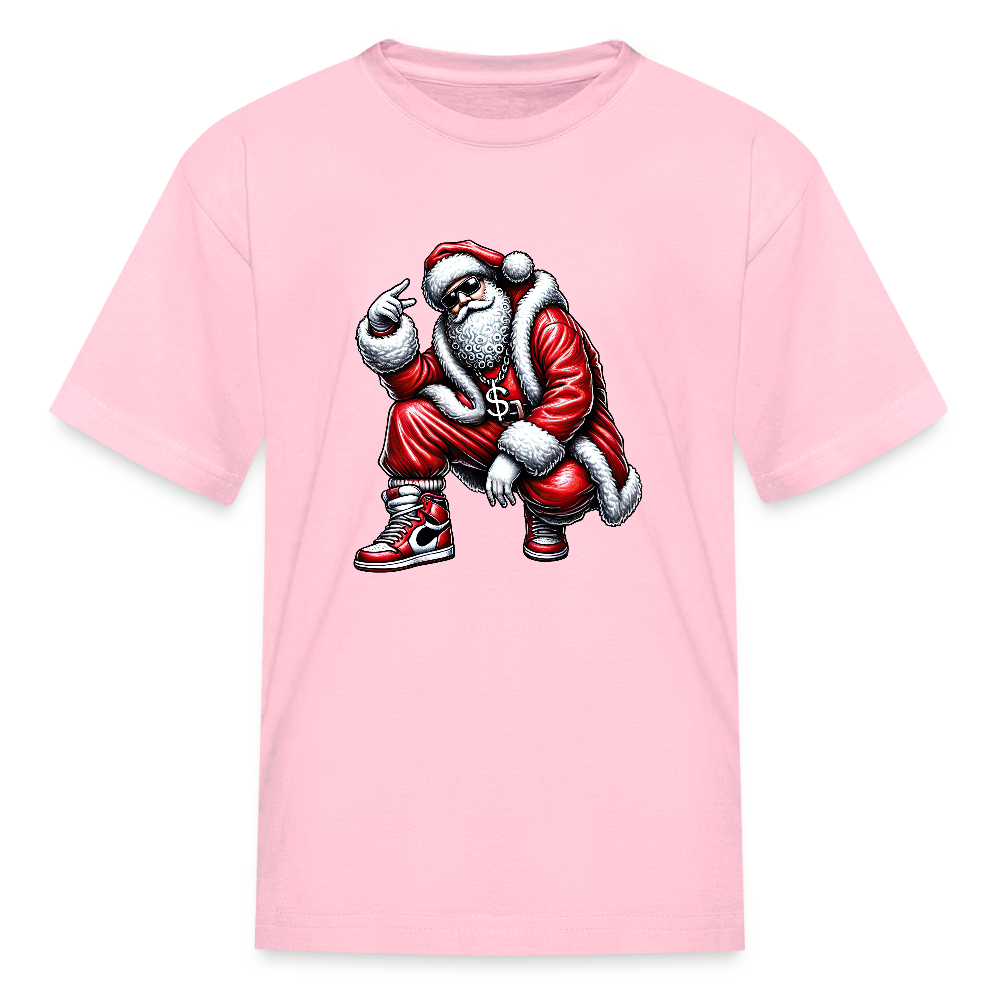 Hip Hop Santa Kids' T-Shirt - pink