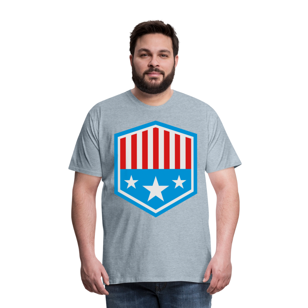 Men's Patriot Tee - heather ice blue