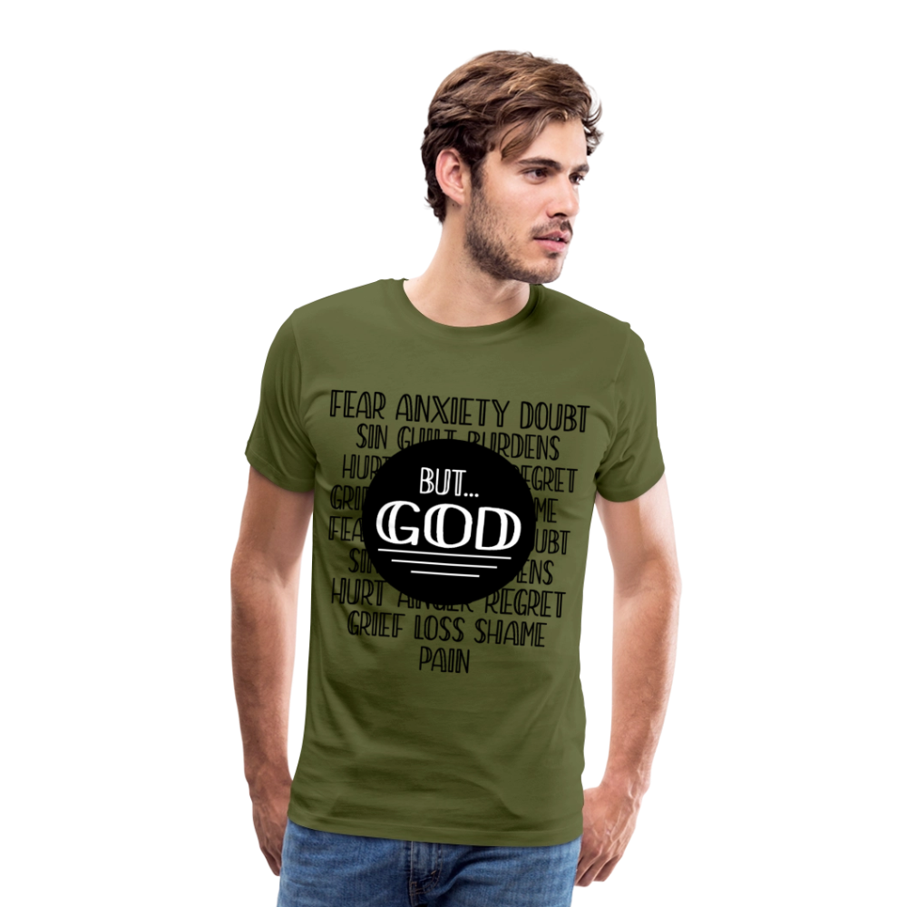 But God Men's Premium T-Shirt - olive green