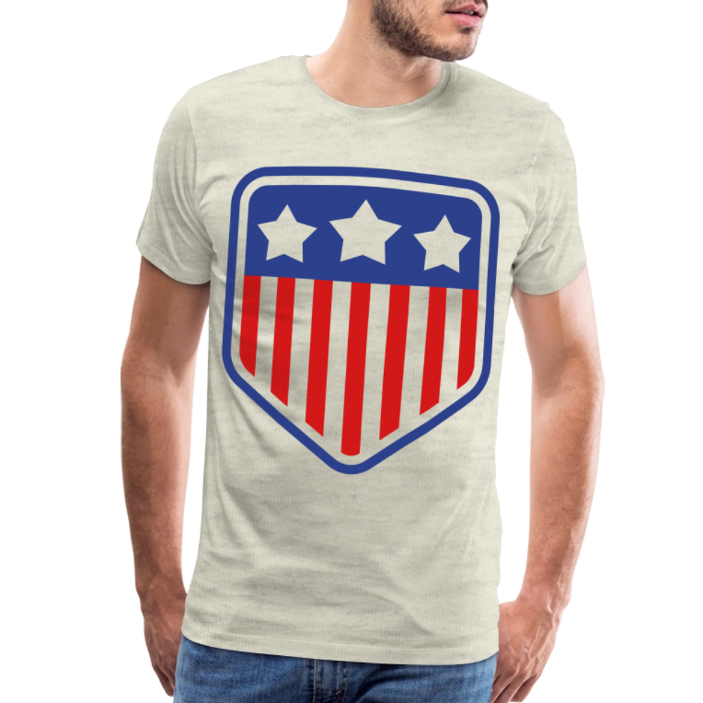 Men's Premium Patriot Tee - heather oatmeal