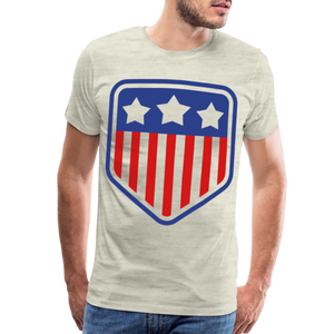 Men's Premium Patriot Tee - heather oatmeal