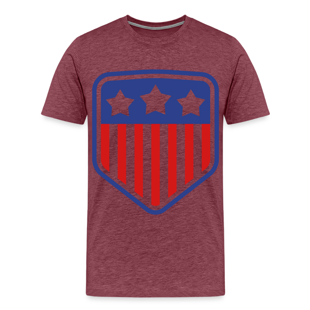 Men's Premium Patriot Tee - heather burgundy