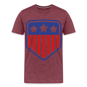 Men's Premium Patriot Tee - heather burgundy
