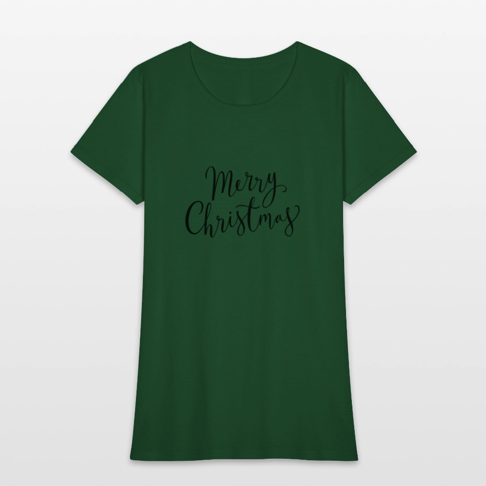 Merry Christmas Women's T-Shirt - forest green