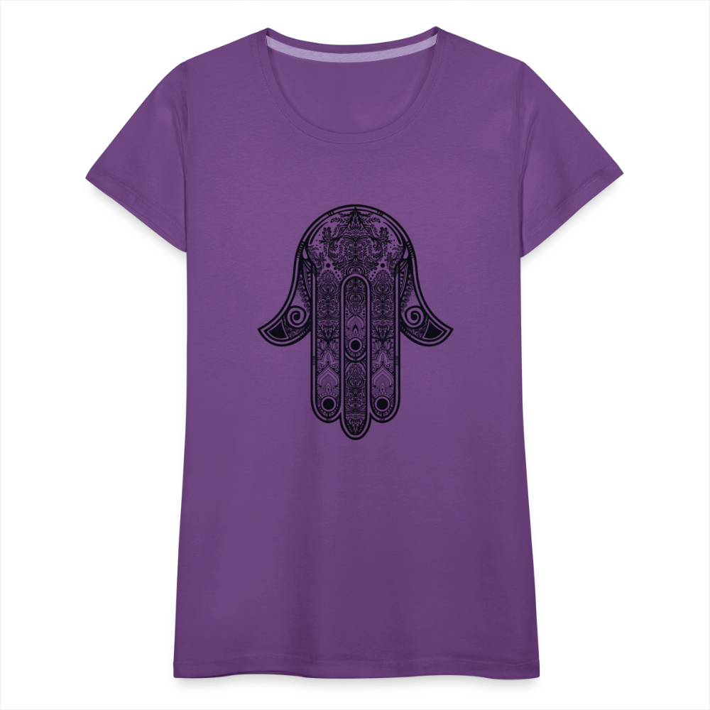 Hand of Fatimah Women’s Premium T-Shirt - purple