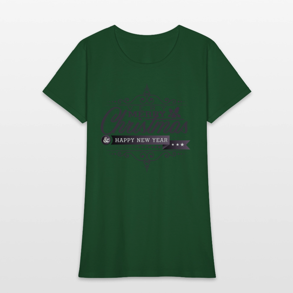 Merry Christmas 3 Women's T-Shirt - forest green