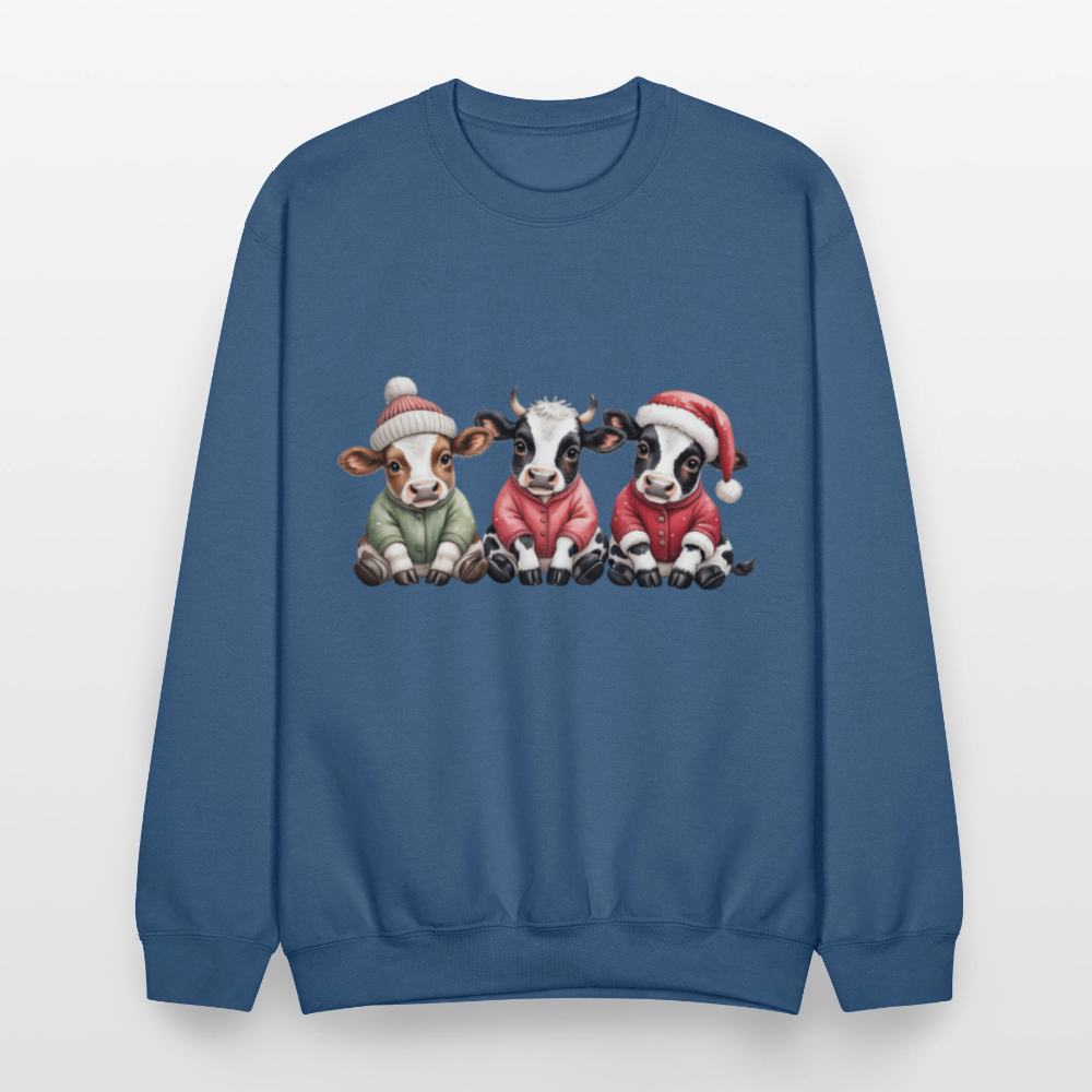 Christmas Calves Crewneck Sweatshirt - indigo blue
