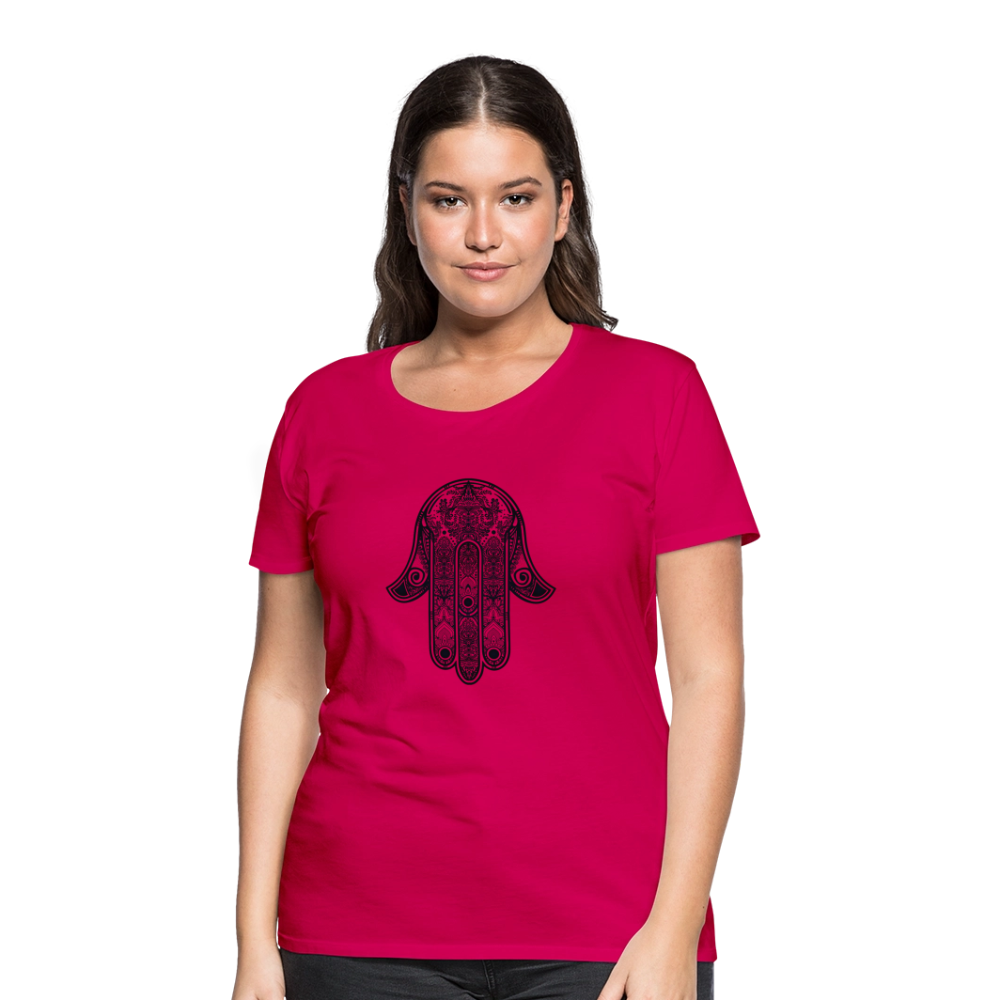 Hand of Fatimah Women’s Premium T-Shirt - dark pink