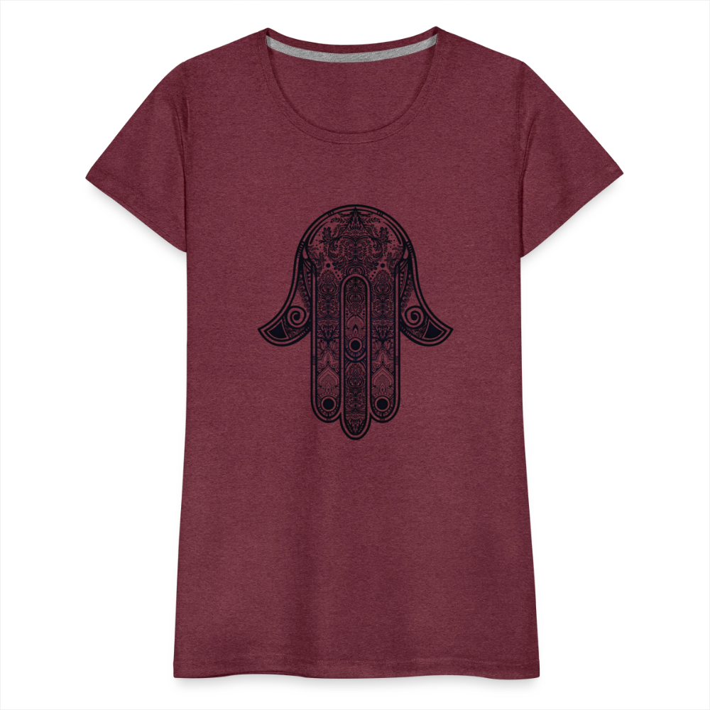 Hand of Fatimah Women’s Premium T-Shirt - heather burgundy