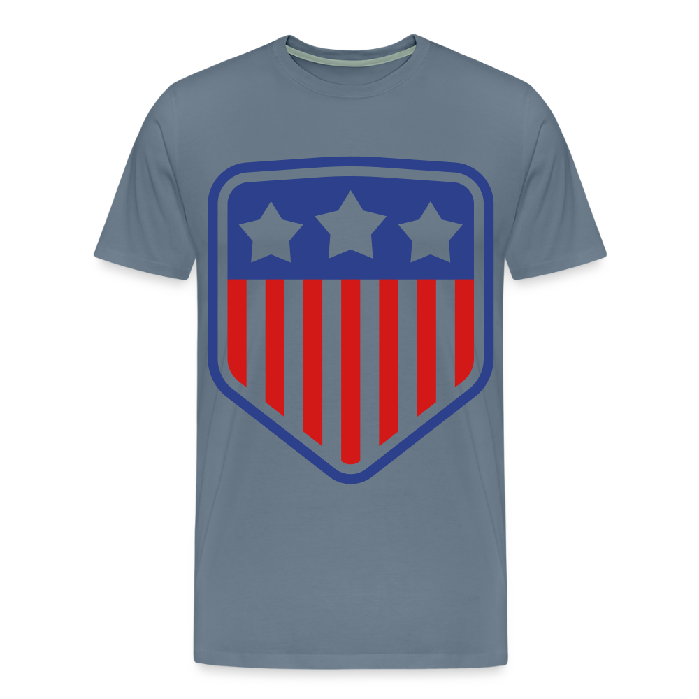 Men's Premium Patriot Tee - steel blue