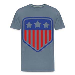 Men's Premium Patriot Tee - steel blue