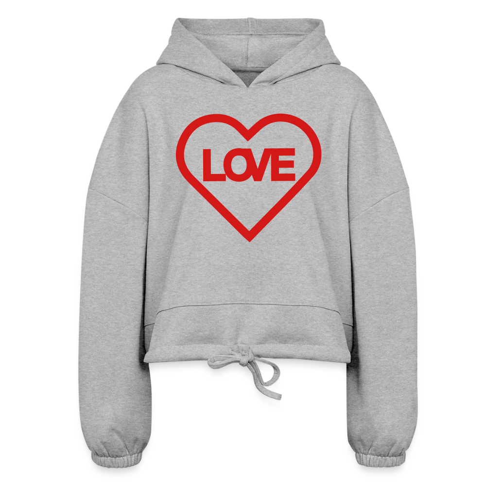 Love Women’s Cropped Hoodie - heather gray