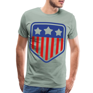 Men's Premium Patriot Tee - steel green