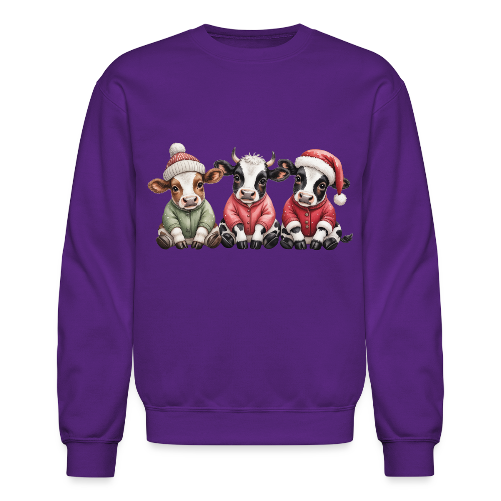 Christmas Calves Crewneck Sweatshirt - purple