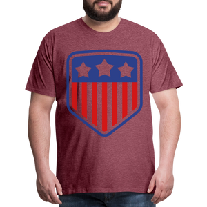 Men's Premium Patriot Tee - heather burgundy
