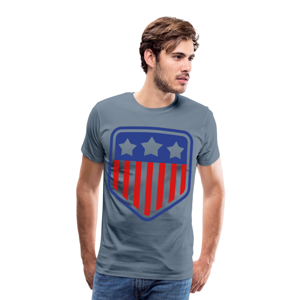 Men's Premium Patriot Tee - steel blue