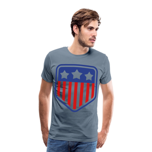 Men's Premium Patriot Tee - steel blue