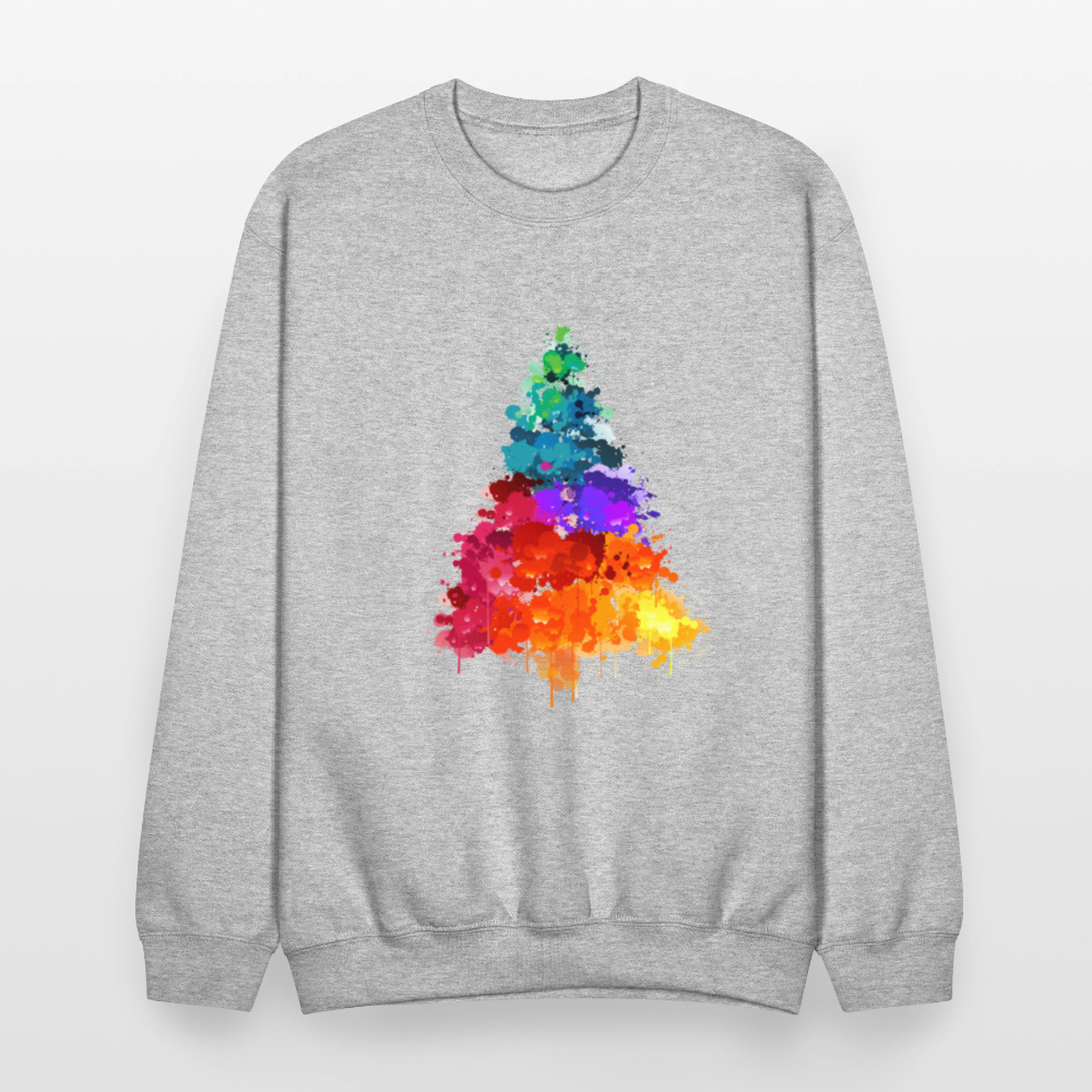 Colorful Tree Crewneck Sweatshirt - heather gray