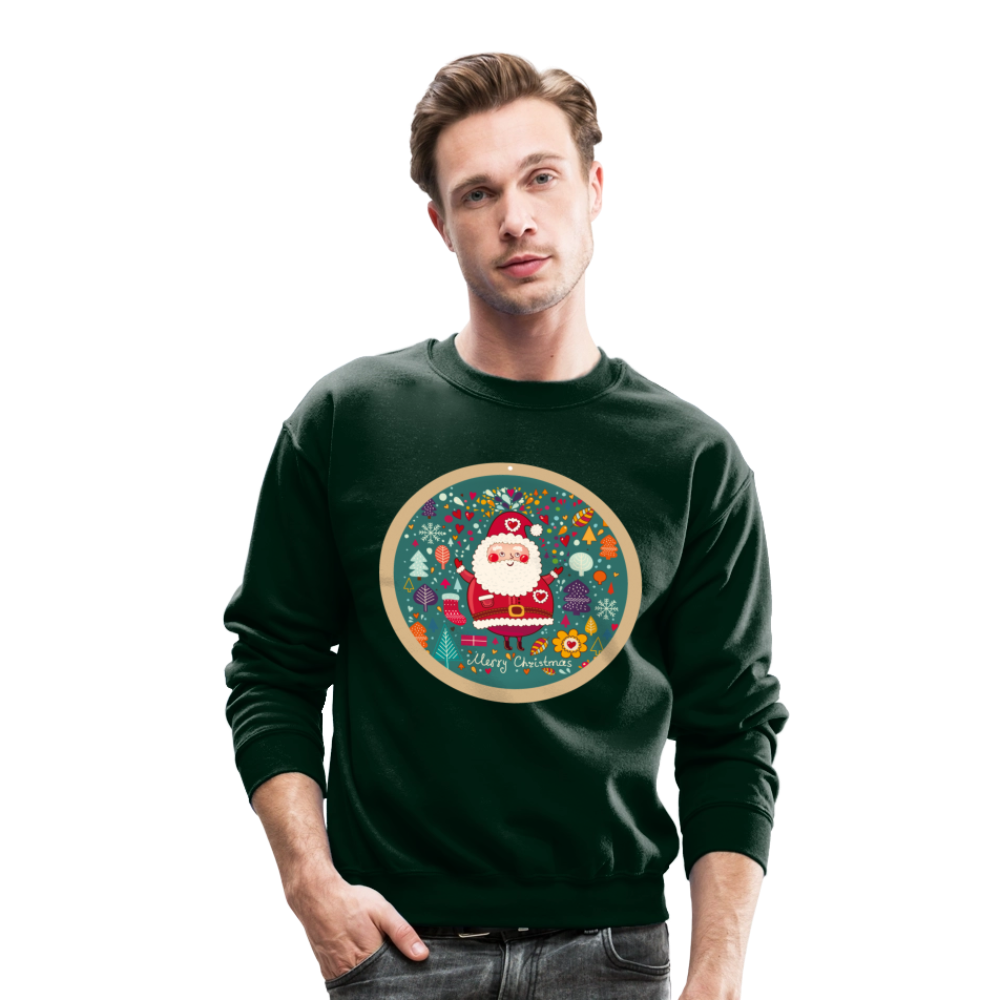Santa Claus Unisex Crewneck Sweatshirt - forest green