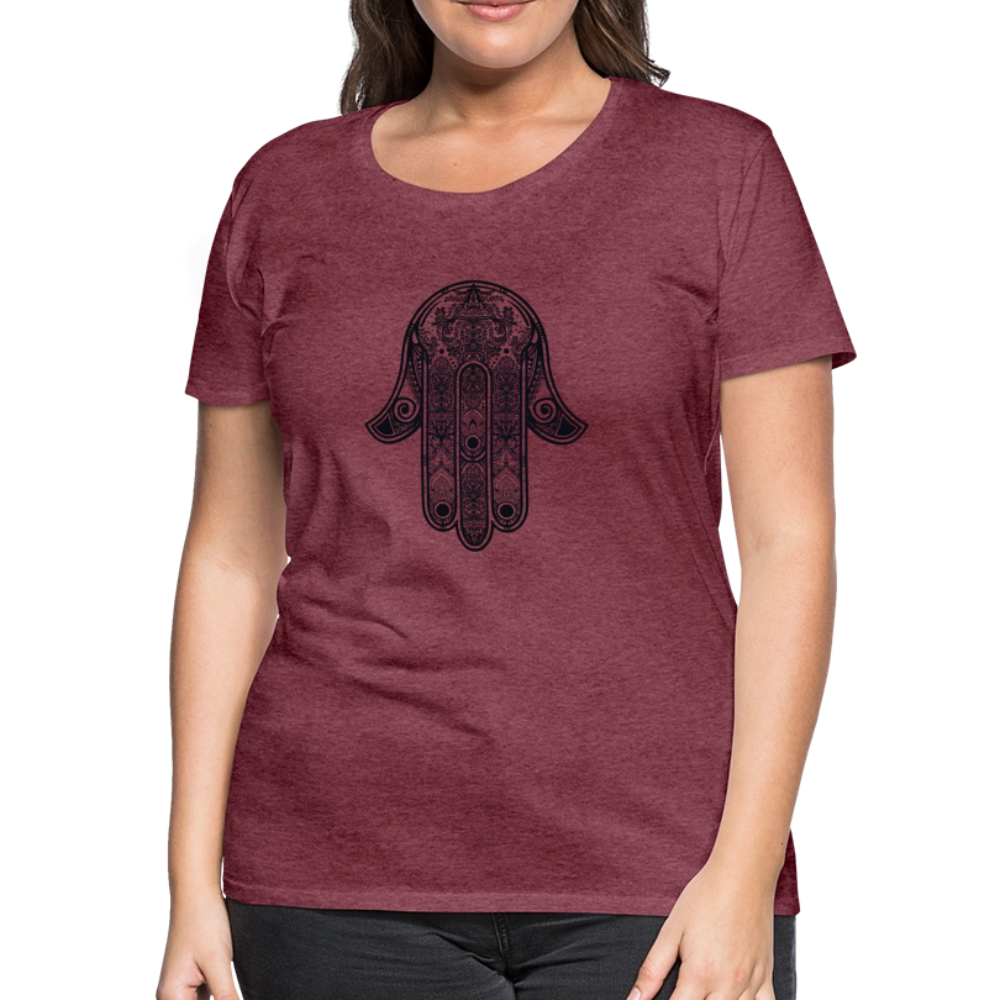 Hand of Fatimah Women’s Premium T-Shirt - heather burgundy
