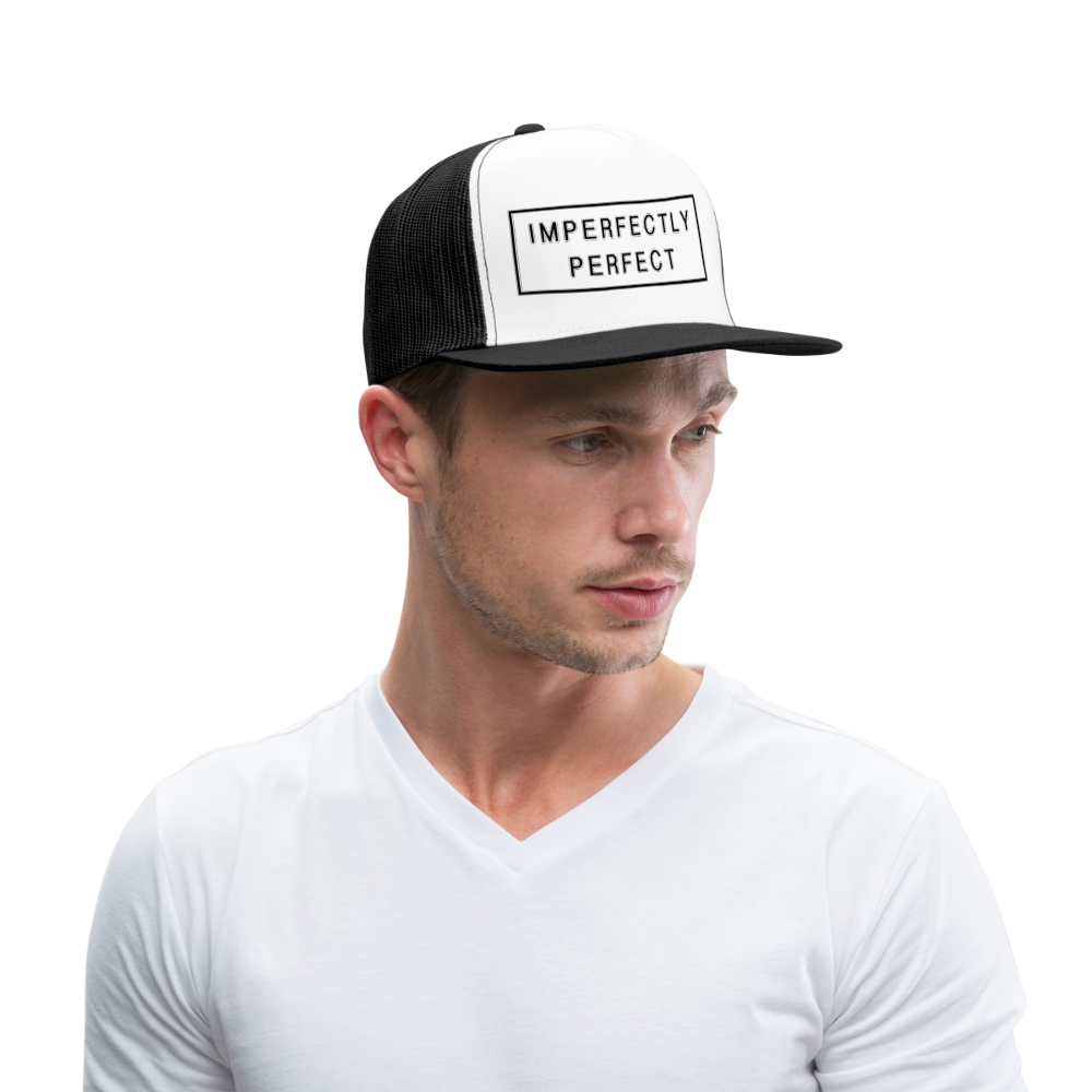Imperfectly Trucker Hat - white/black