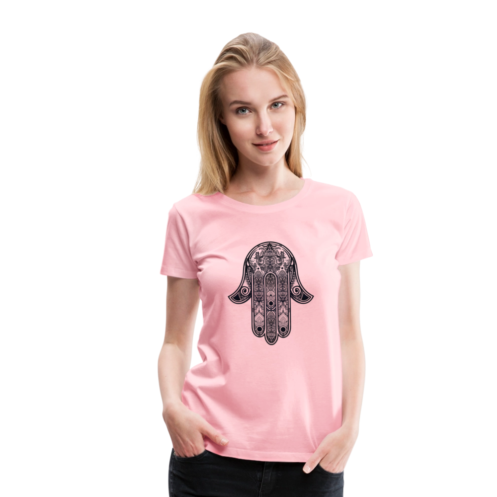 Hand of Fatimah Women’s Premium T-Shirt - pink