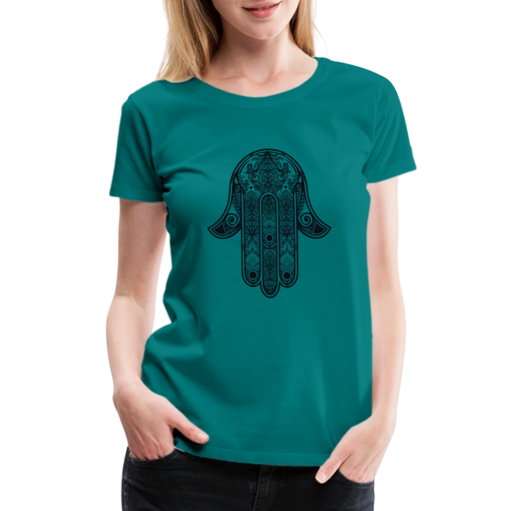 Hand of Fatimah Women’s Premium T-Shirt - teal