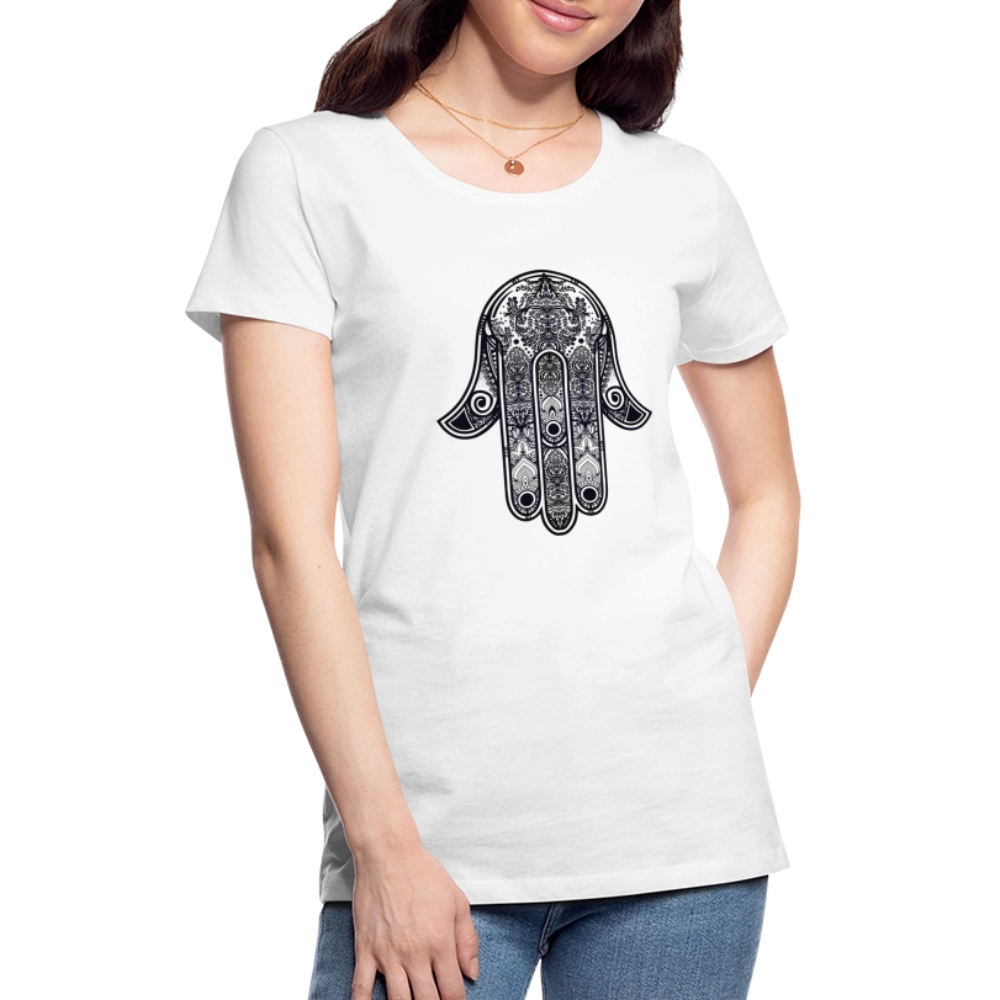 Hand of Fatimah Women’s Premium T-Shirt - white