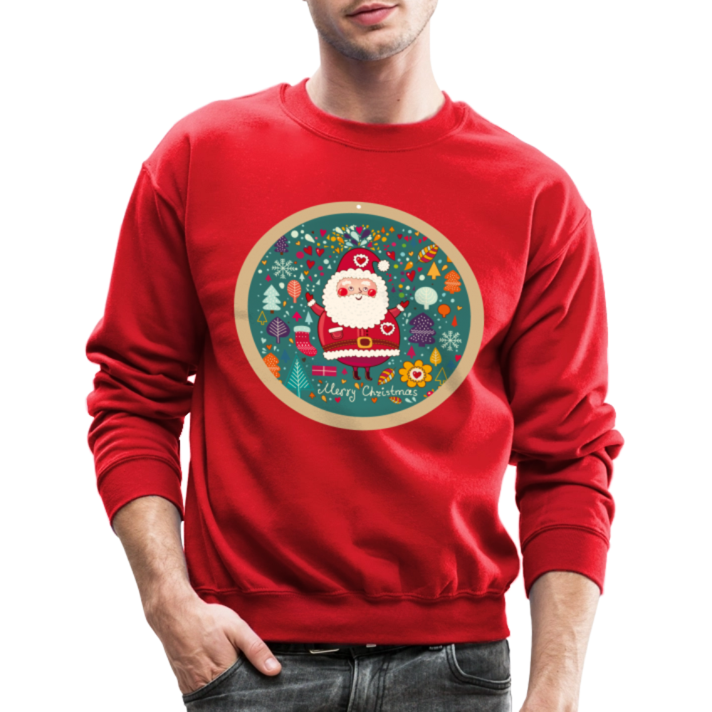 Santa Claus Unisex Crewneck Sweatshirt - red