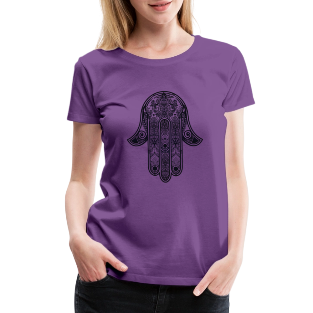 Hand of Fatimah Women’s Premium T-Shirt - purple