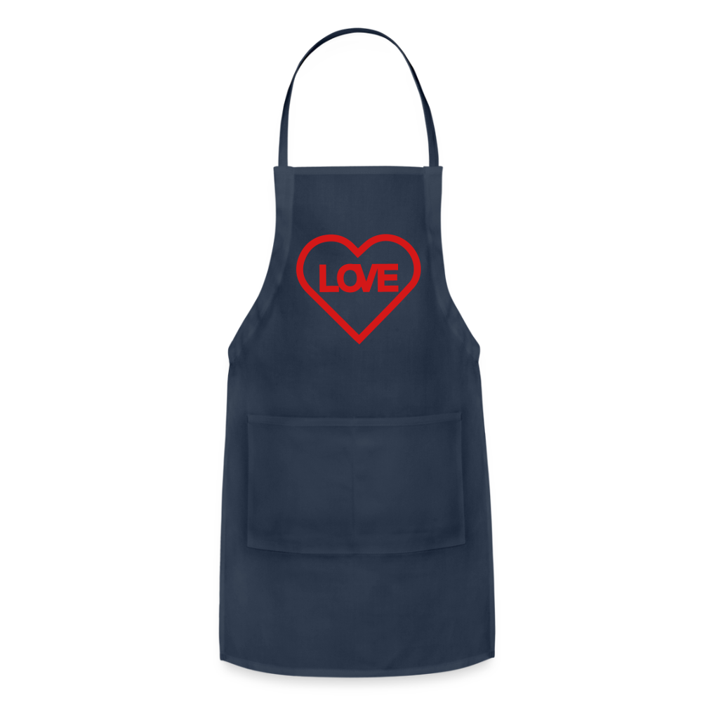 Love Adjustable Apron - navy