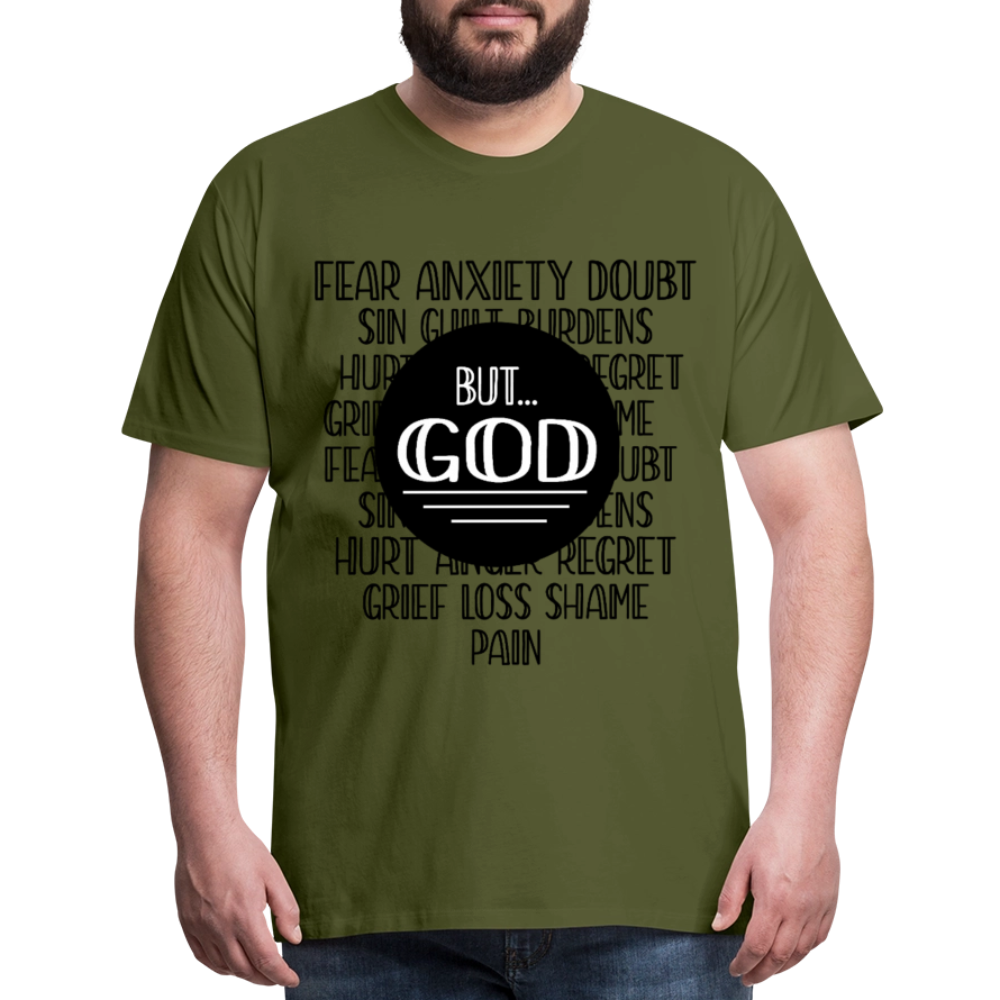 But God Men's Premium T-Shirt - olive green