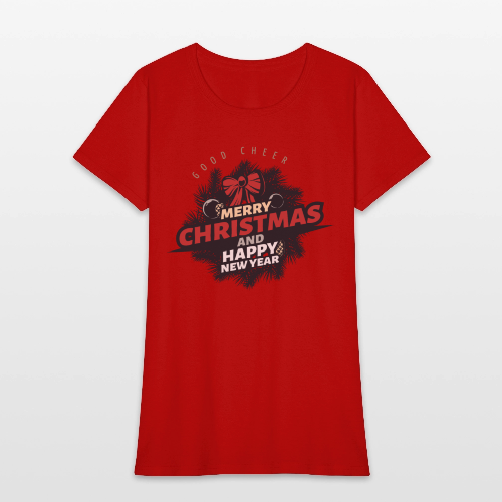 Merry Christmas & HNY Women's T-Shirt - red