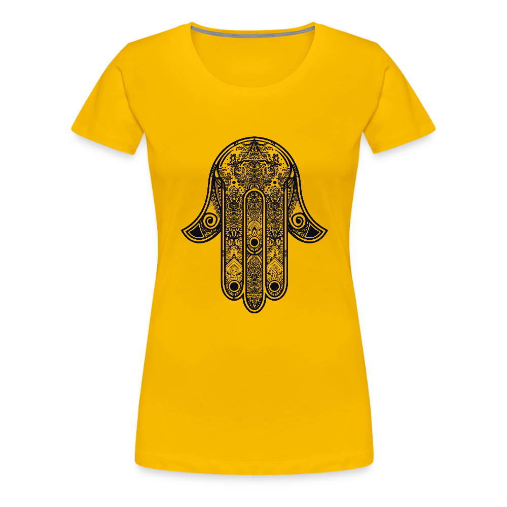 Hand of Fatimah Women’s Premium T-Shirt - sun yellow