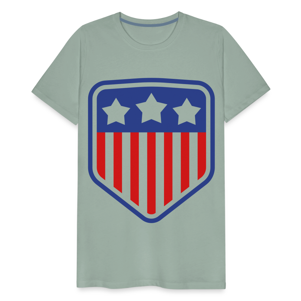 Men's Premium Patriot Tee - steel green