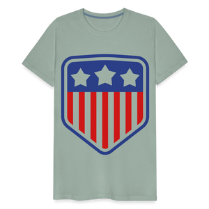 Men's Premium Patriot Tee - steel green