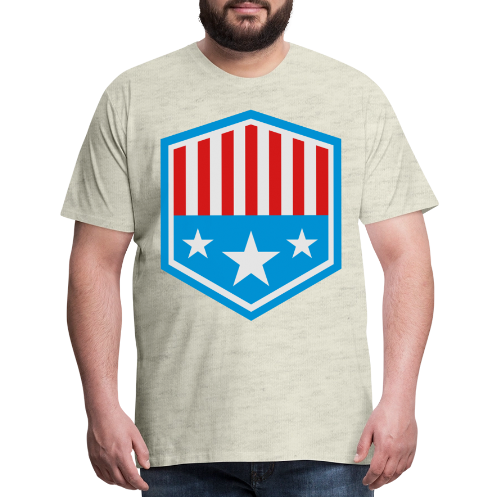 Men's Patriot Tee - heather oatmeal