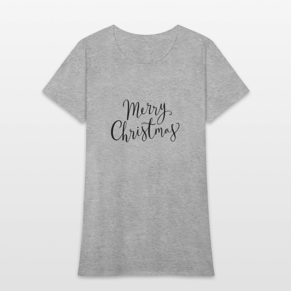 Merry Christmas Women's T-Shirt - heather gray
