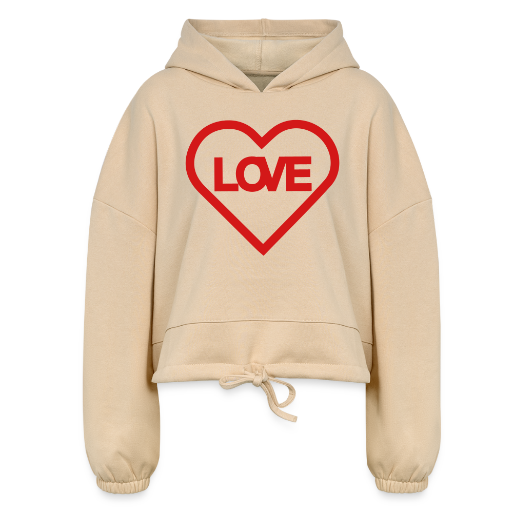 Love Women’s Cropped Hoodie - nude