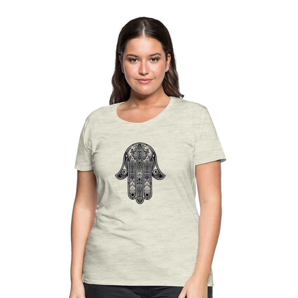 Hand of Fatimah Women’s Premium T-Shirt - heather oatmeal