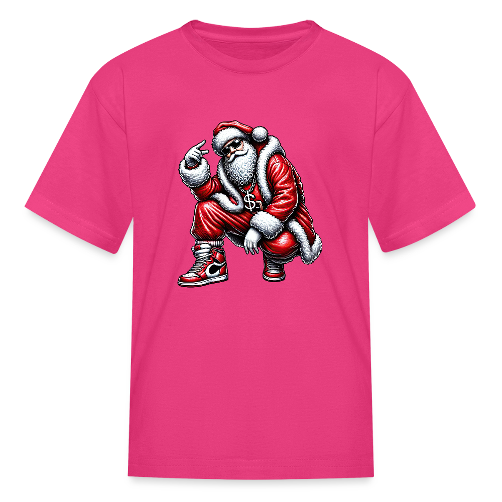 Hip Hop Santa Kids' T-Shirt - fuchsia
