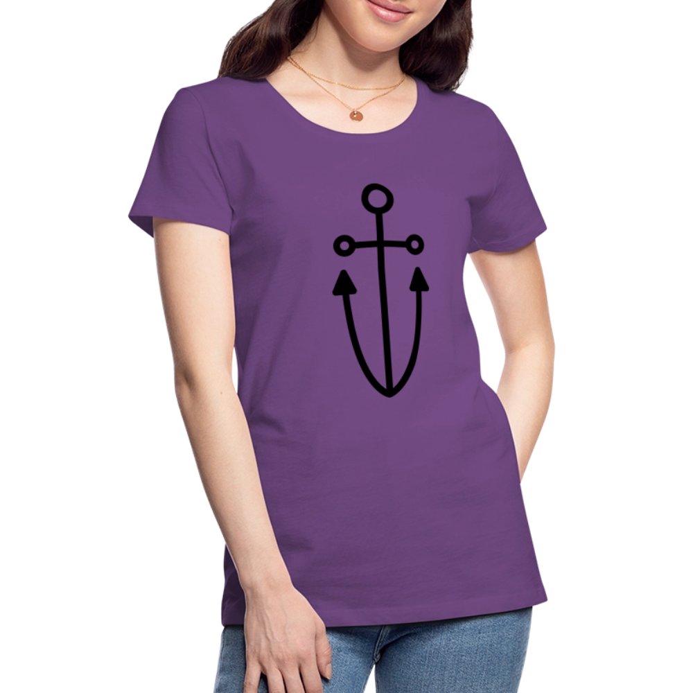 Anchor Women’s Premium T-Shirt - purple