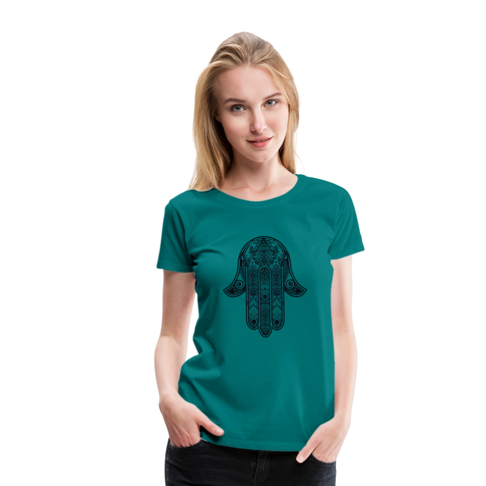 Hand of Fatimah Women’s Premium T-Shirt - teal