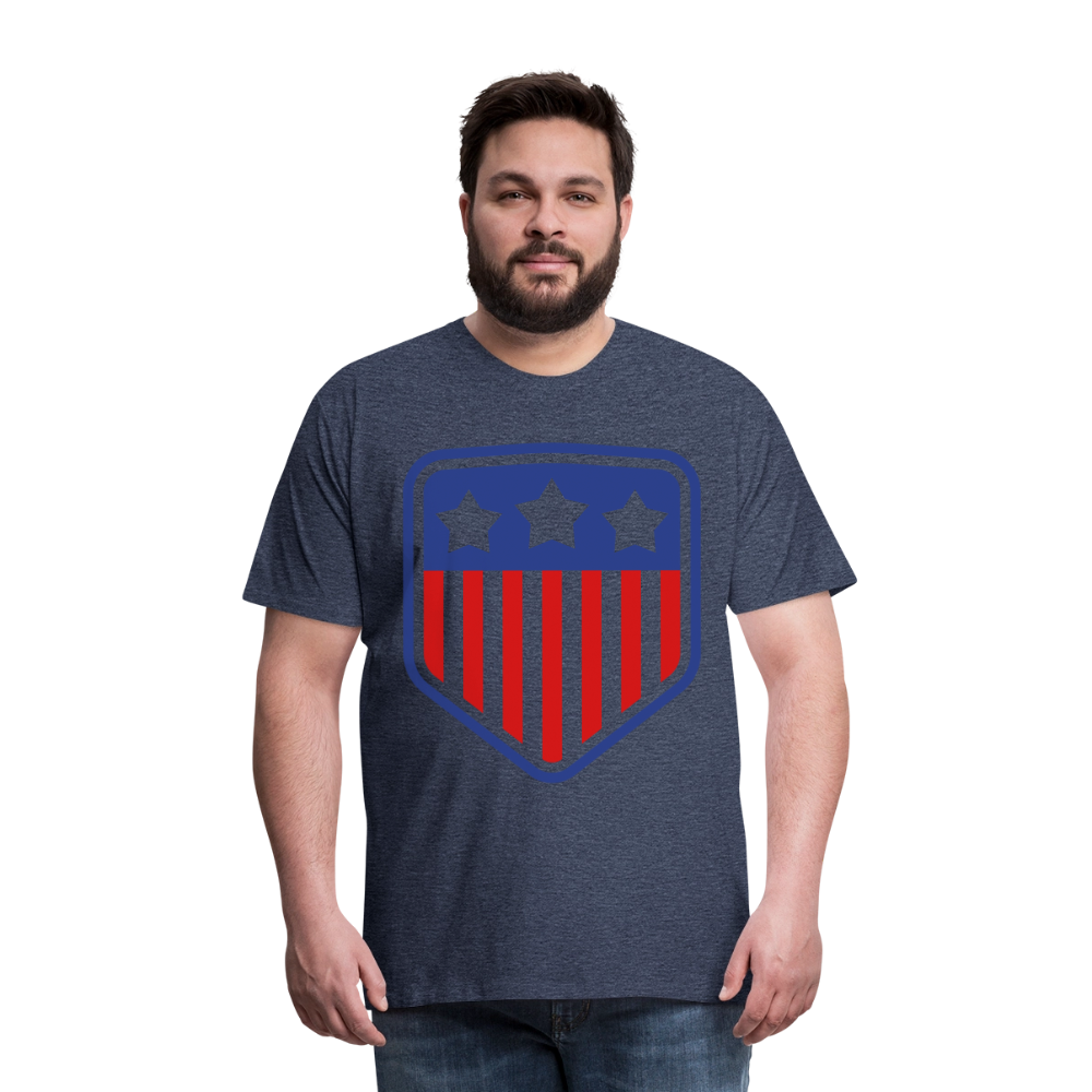 Men's Premium Patriot Tee - heather blue