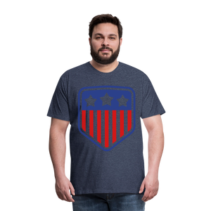 Men's Premium Patriot Tee - heather blue