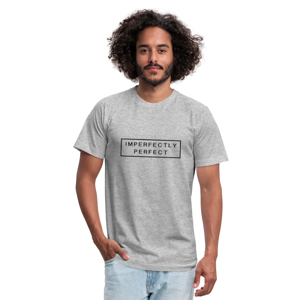 Imperfectly Unisex Jersey T-Shirt by Bella + Canvas - heather gray