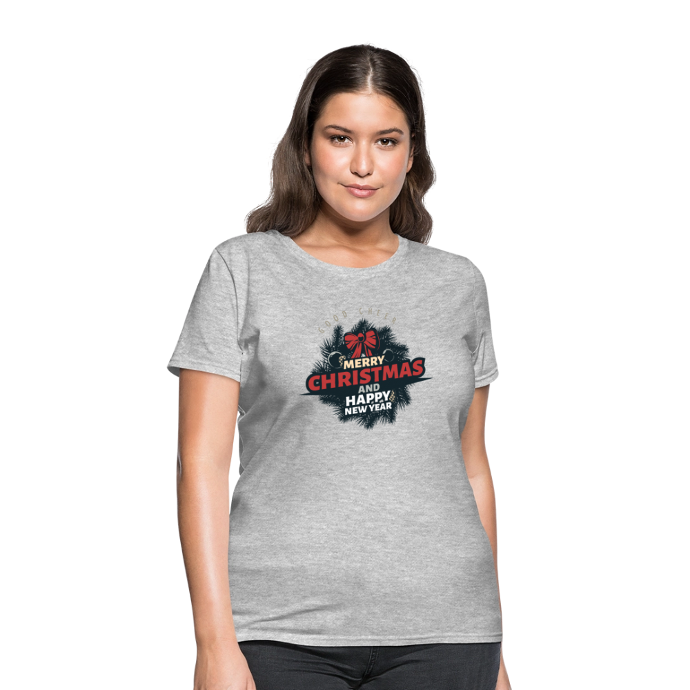 Merry Christmas & HNY Women's T-Shirt - heather gray